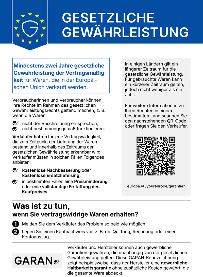 Legal Guarantee Notice